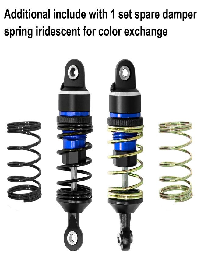 LRFHL Aluminum RC Shock Absorber Front Rear Adjustable Springs Shock Damper Upgrade Part for Traxxas 1/16 Mini Slash BL-2S 4x4 Short Course Truck 108164-1 (4PCS, Blue) - Image 5